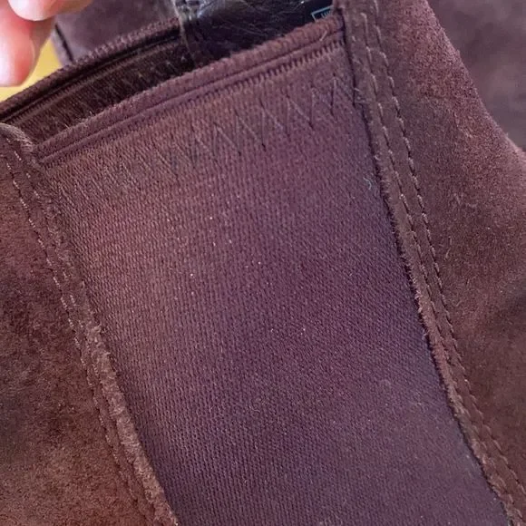 Clarks burgundy suede super comfortable pull on low boots size 9 - Picture 8 of 8